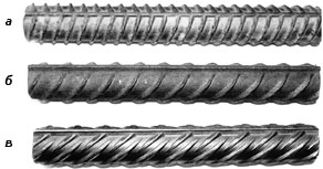 Рис. 1. а - кольцевой профиль; б - серповидный профиль; в - новый профиль